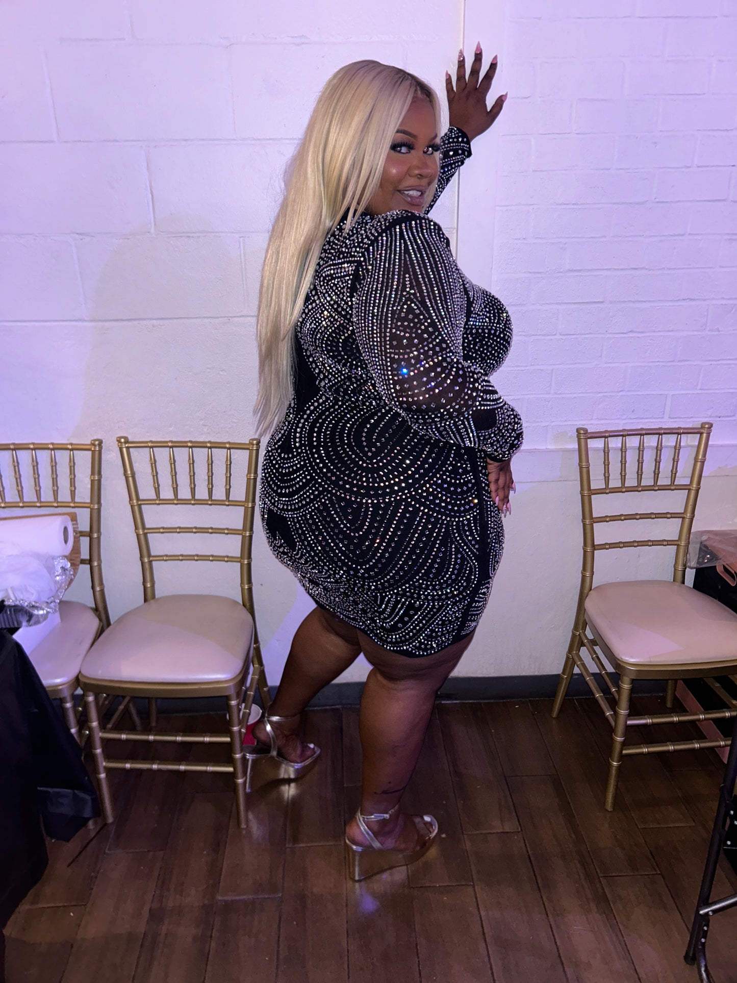 VK Diamond Studded Dress Dress