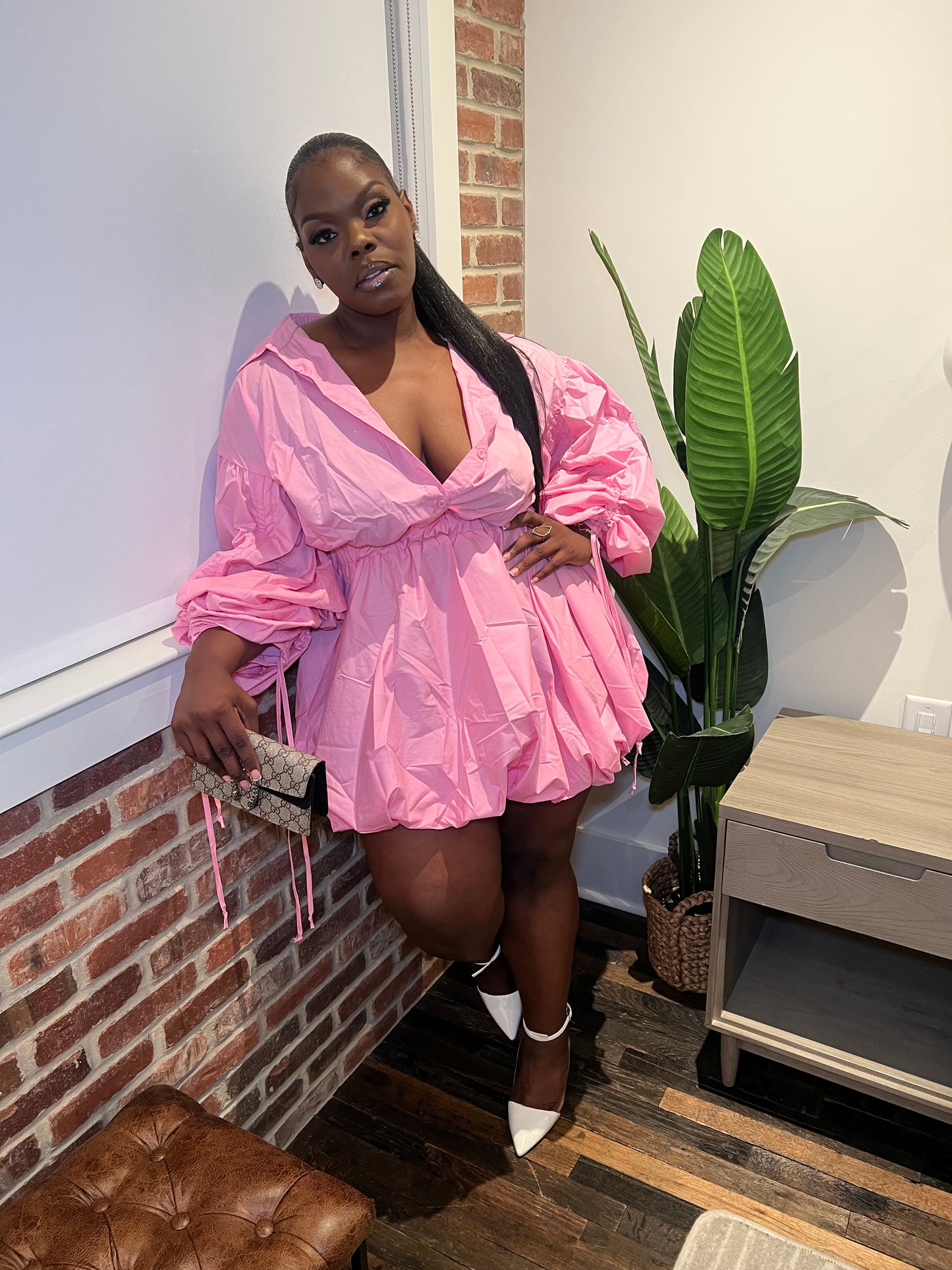 VK Babydoll Pink Bubble Dress