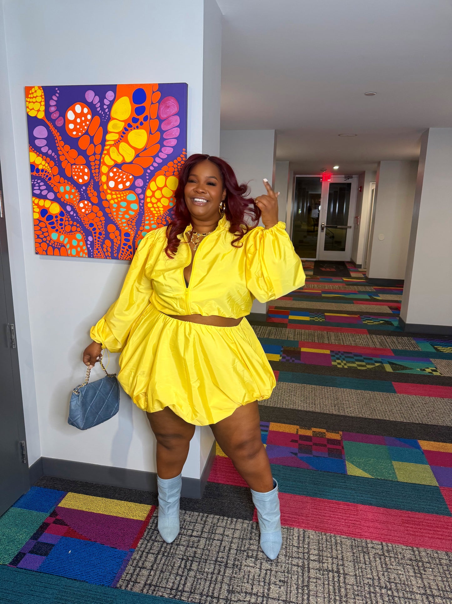 Windbreaker Bubble Skirt Set W Jacket