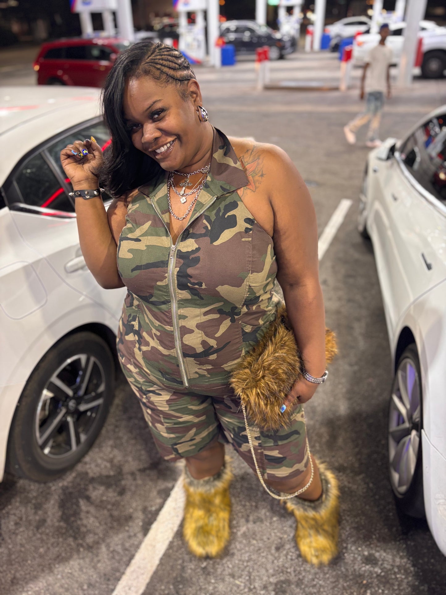 VK Camo Halter Jumpsuit