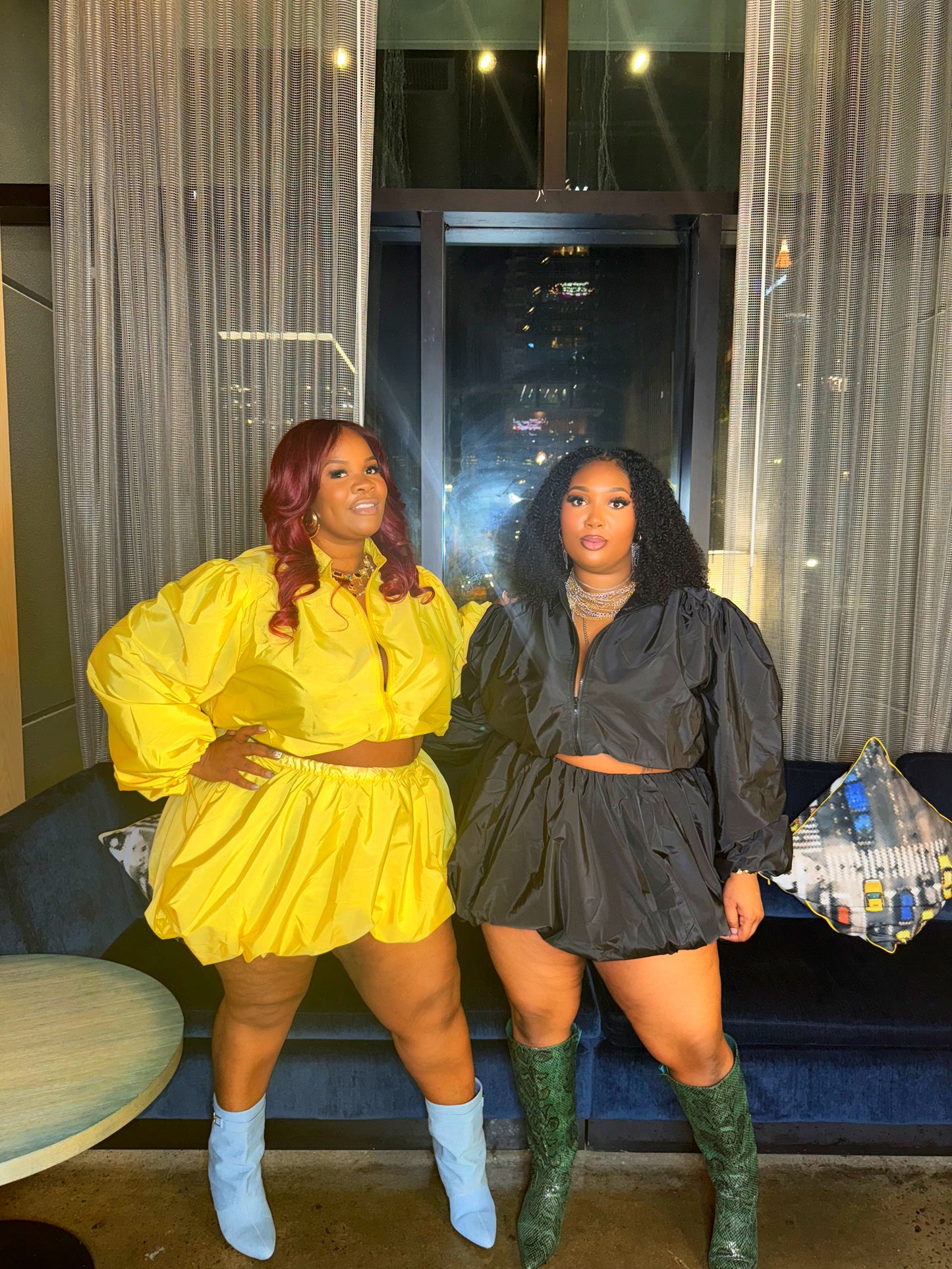 Windbreaker Bubble Skirt Set W Jacket