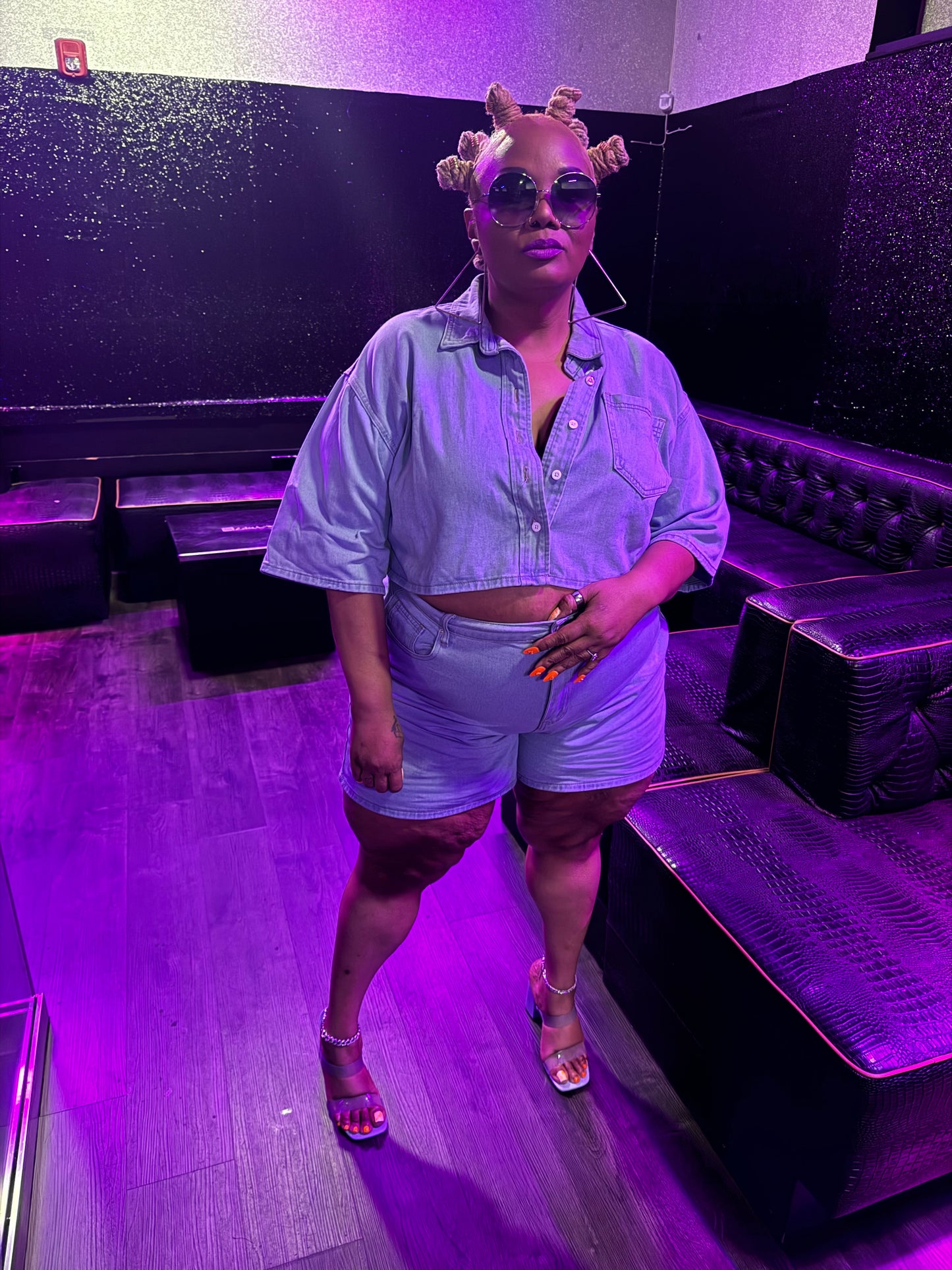 VK Denim Short Set