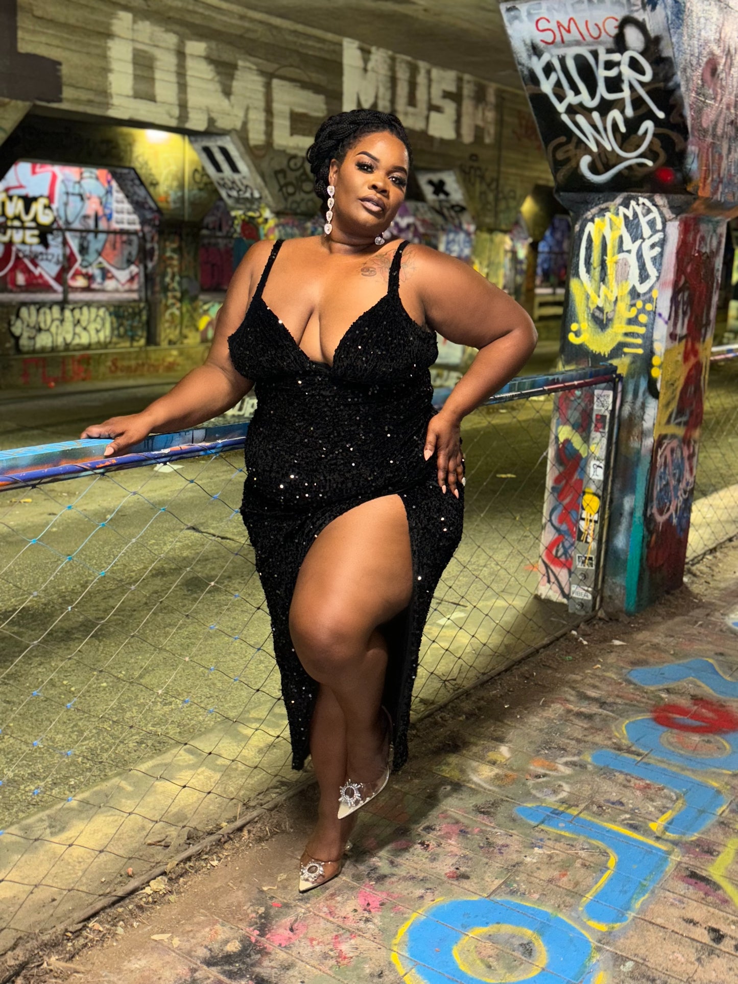 Birthday Sequin Dress Black