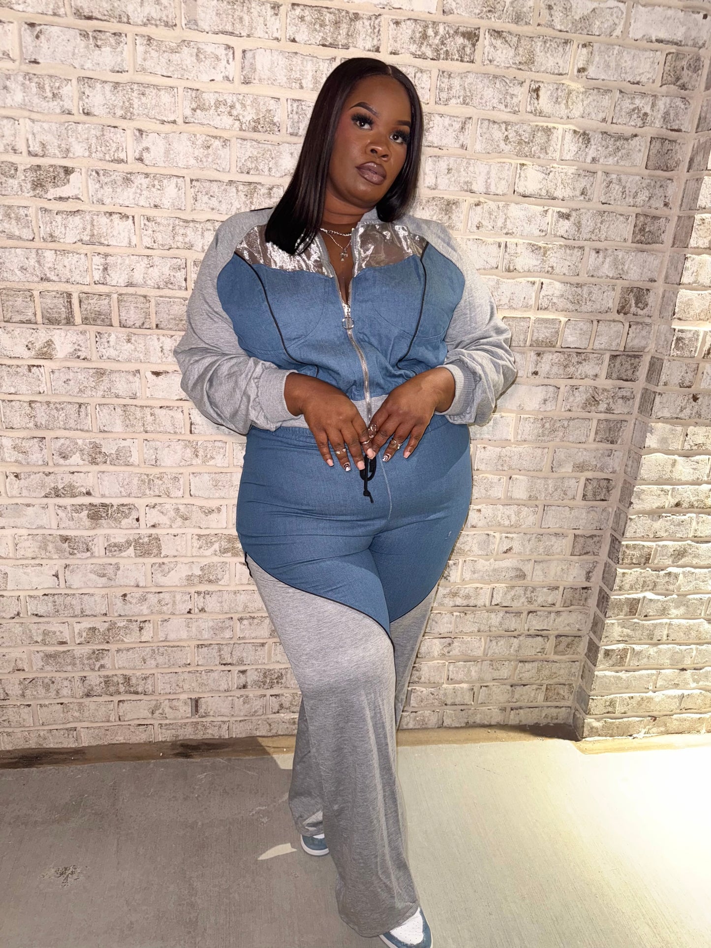 VK Denim Contrast Set Gray