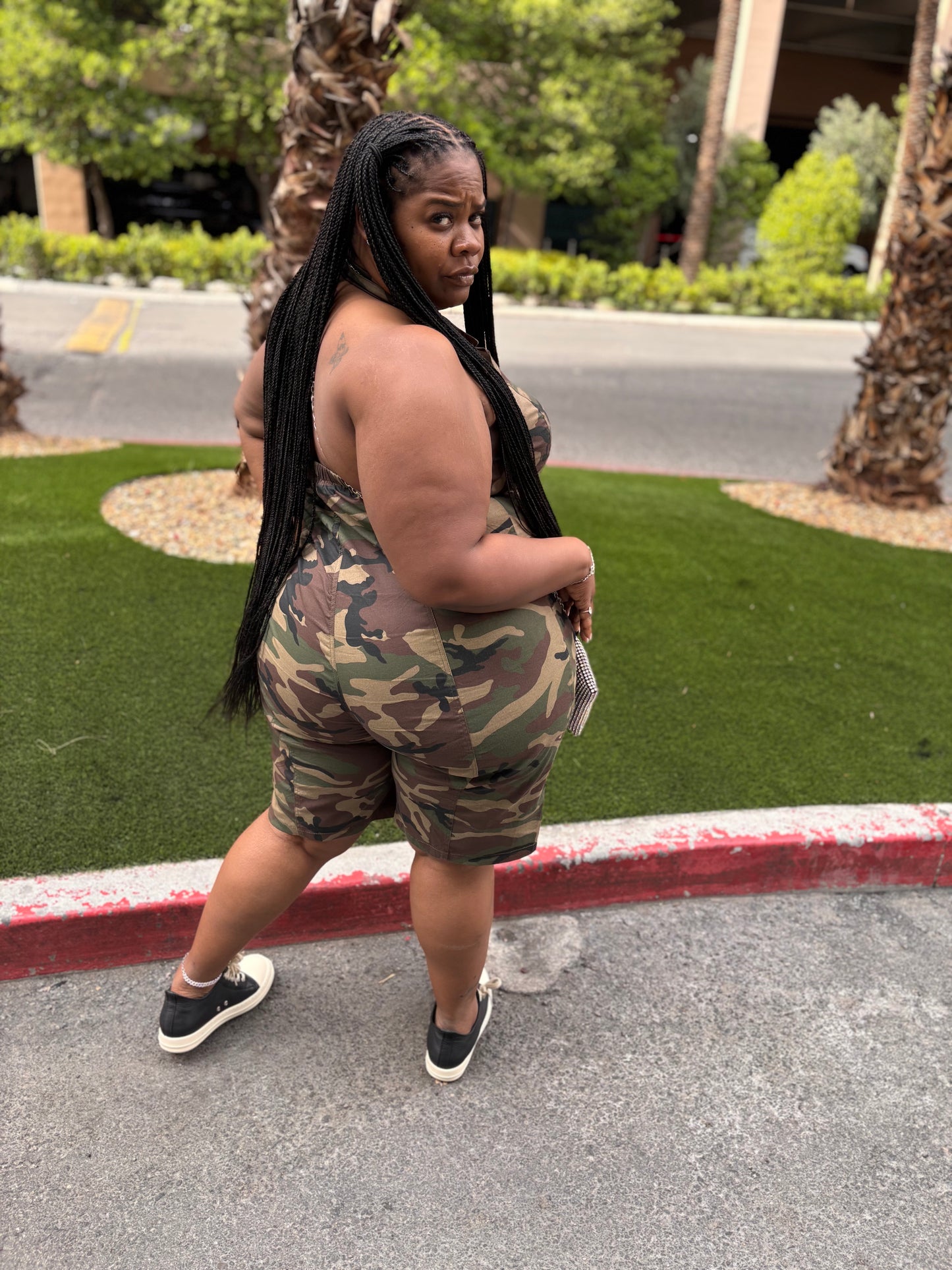 VK Camo Halter Jumpsuit