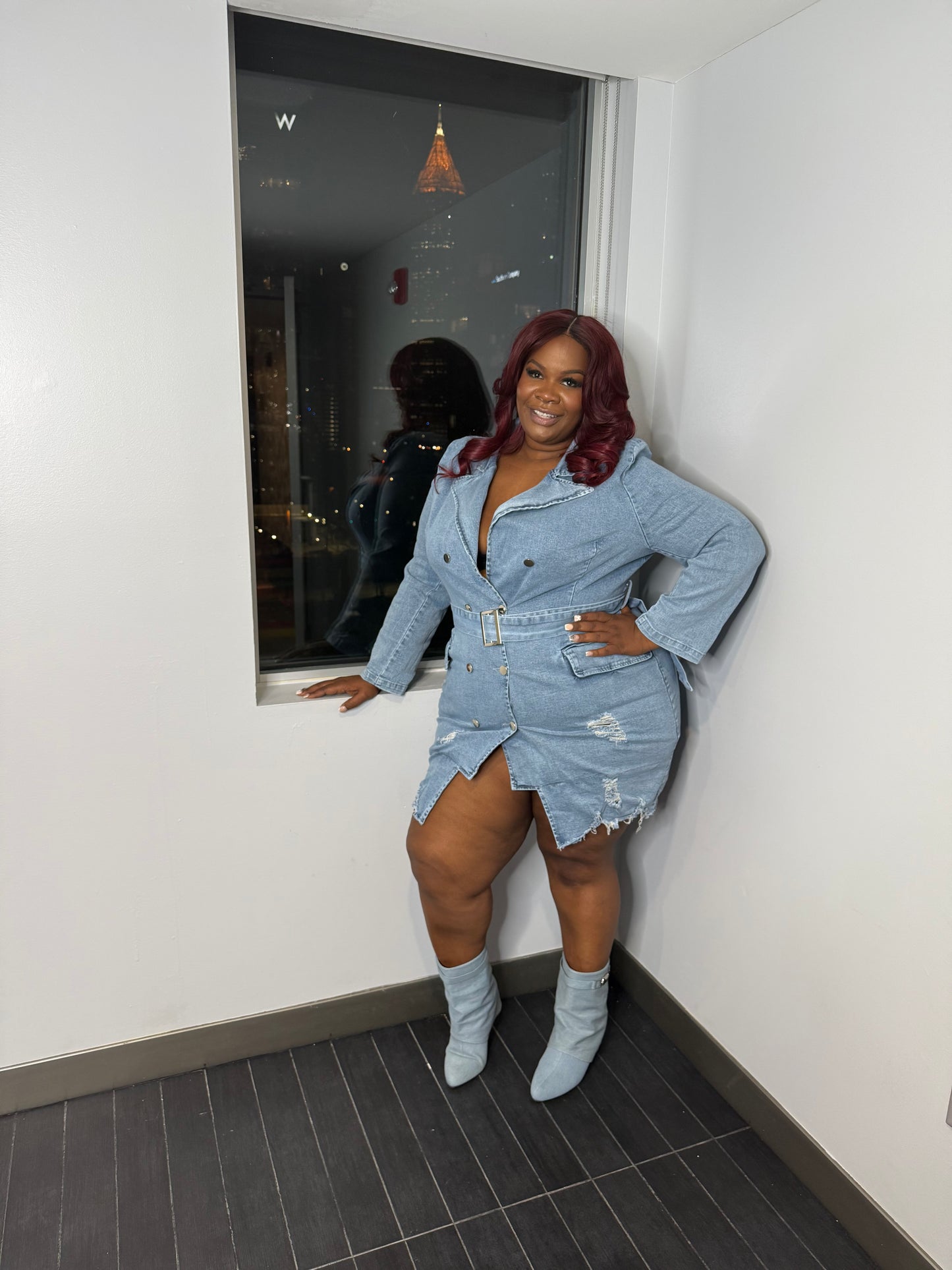 VK Denim Blazer Dress