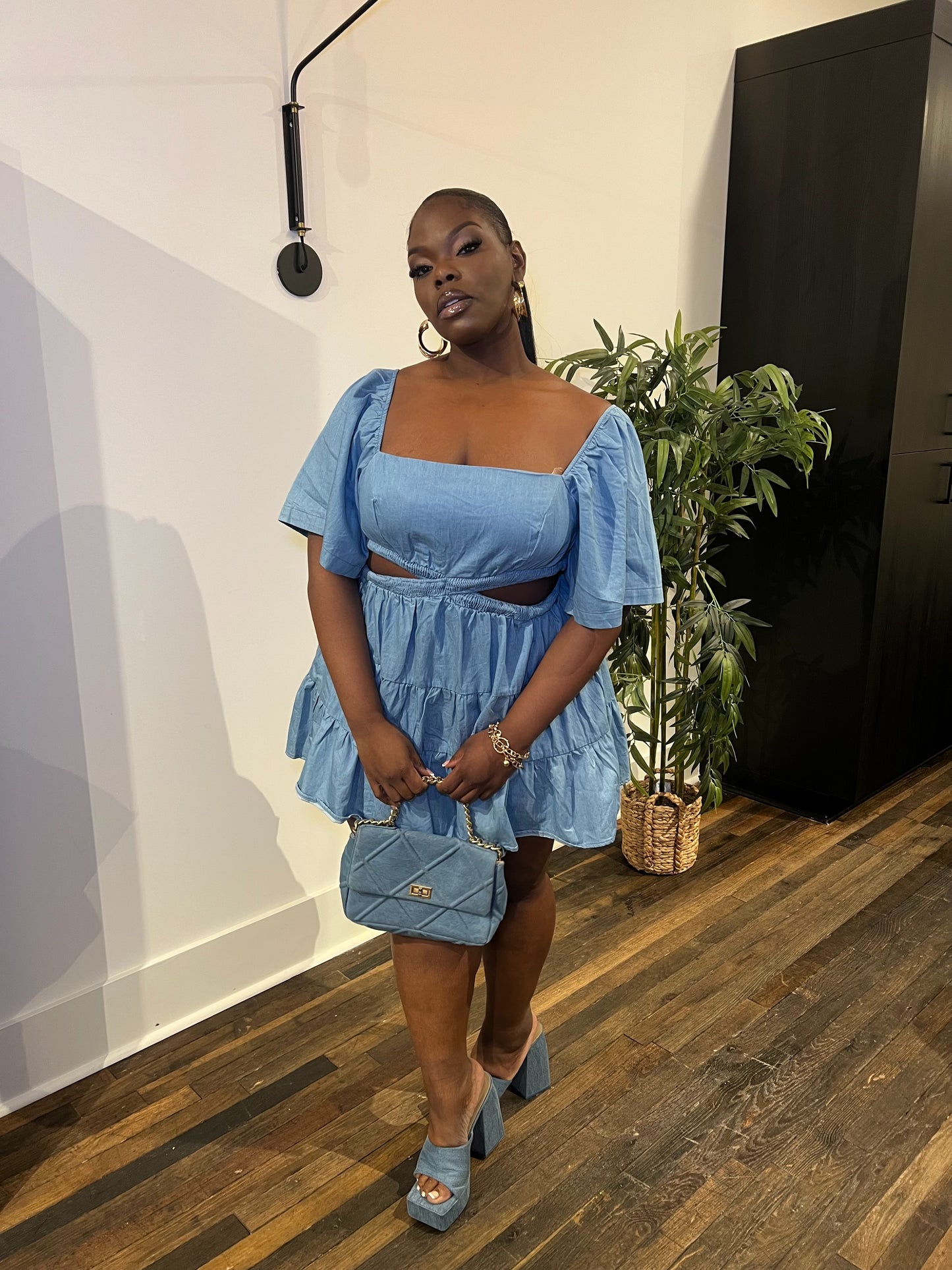Dainty Duties Tiered Skirt Dress