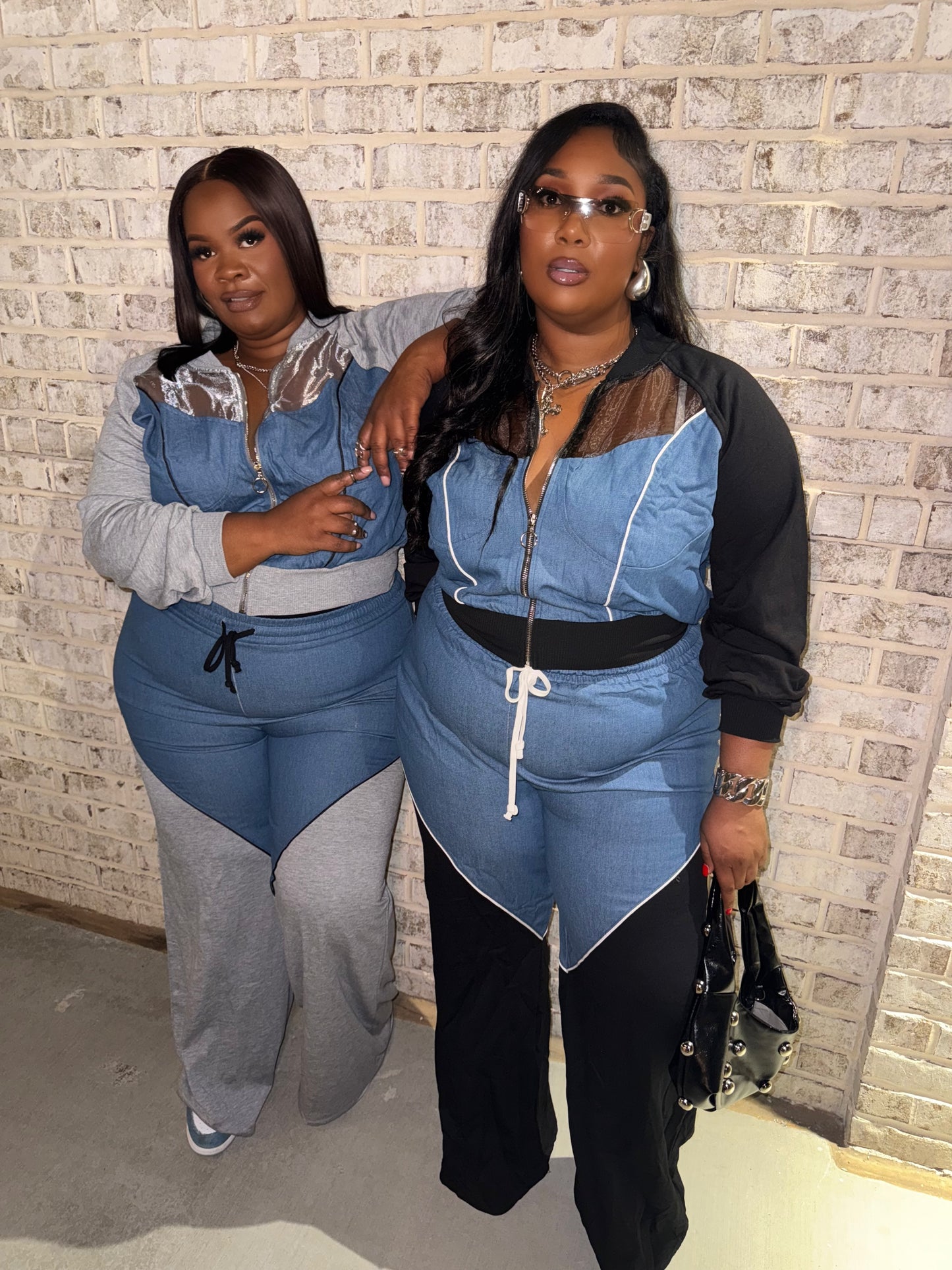 VK Denim Contrast Set Gray