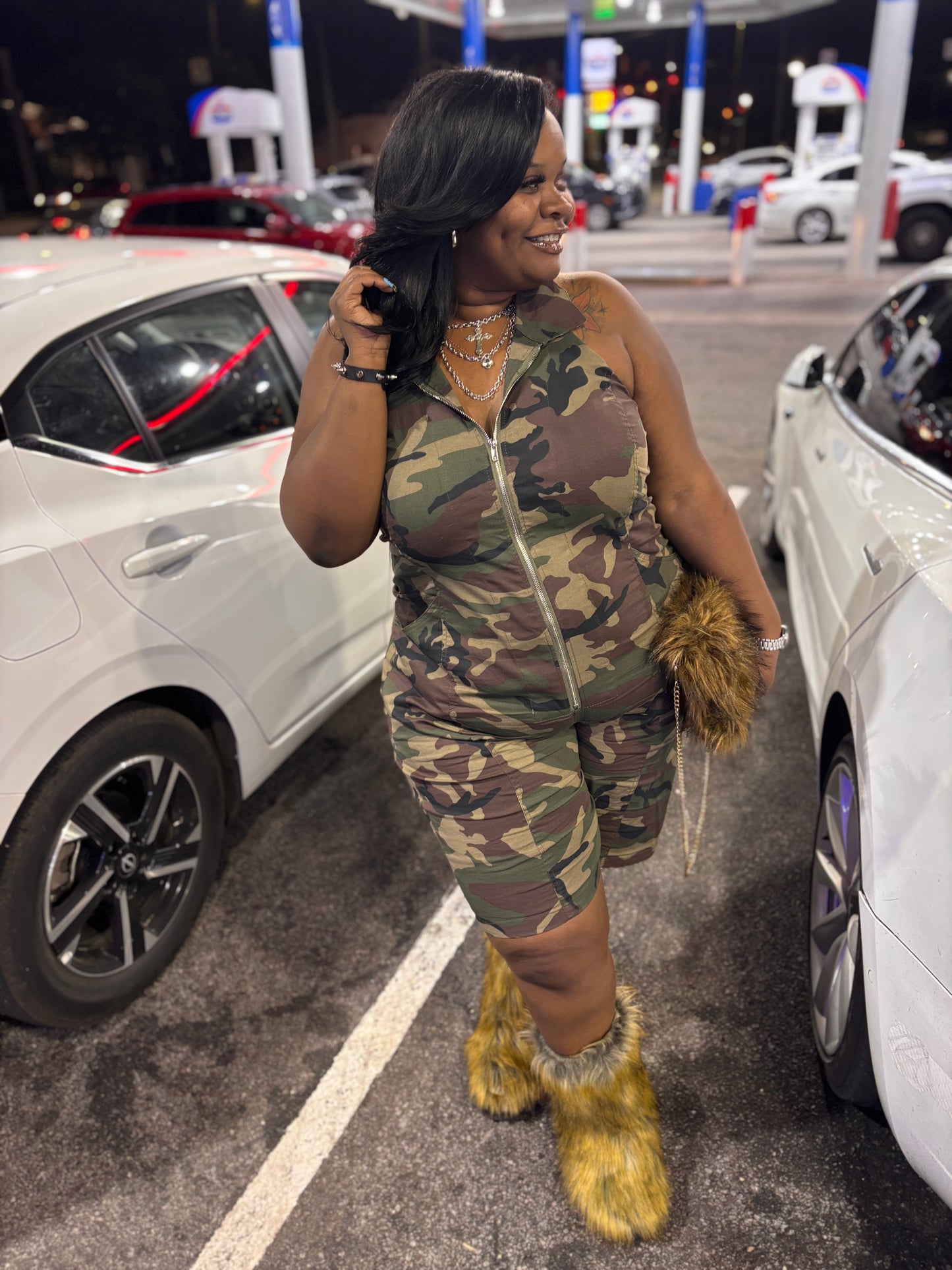 VK Camo Halter Jumpsuit