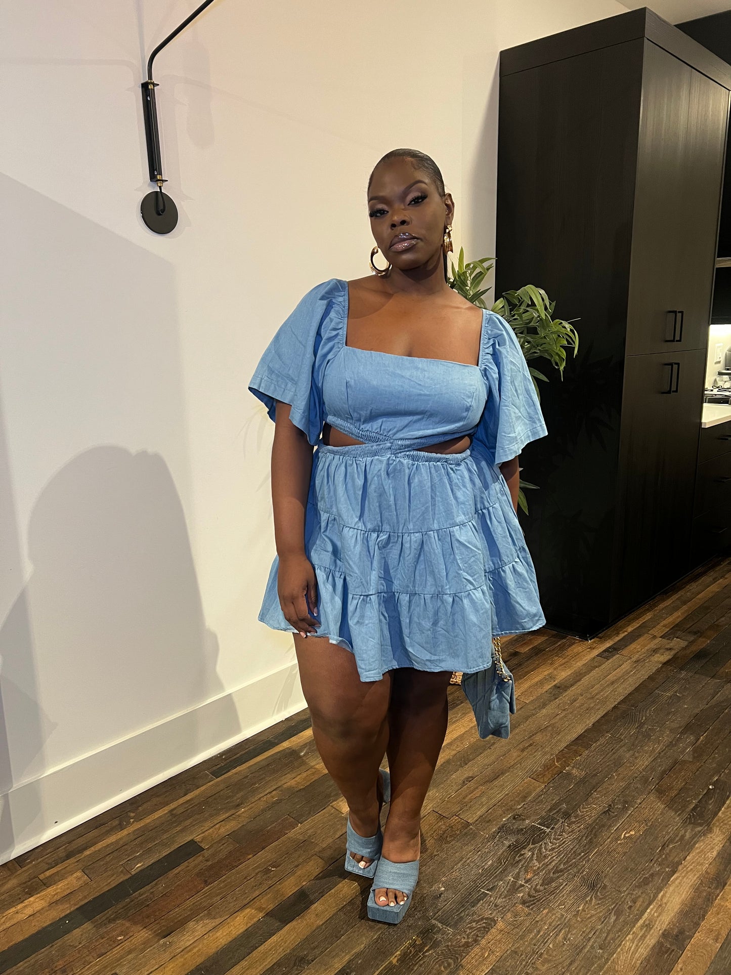 Dainty Duties Tiered Skirt Dress