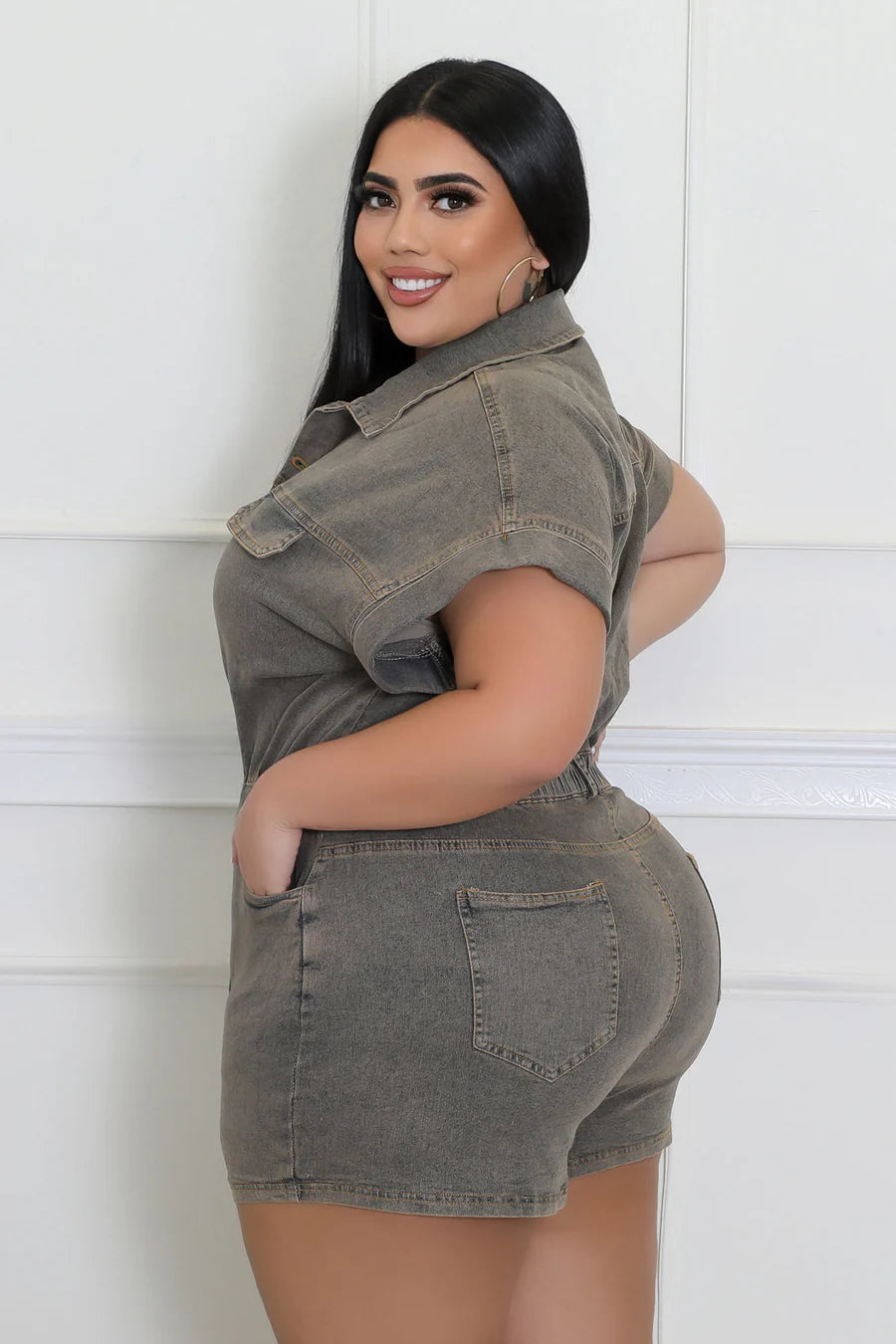 VK Denim Short Romper