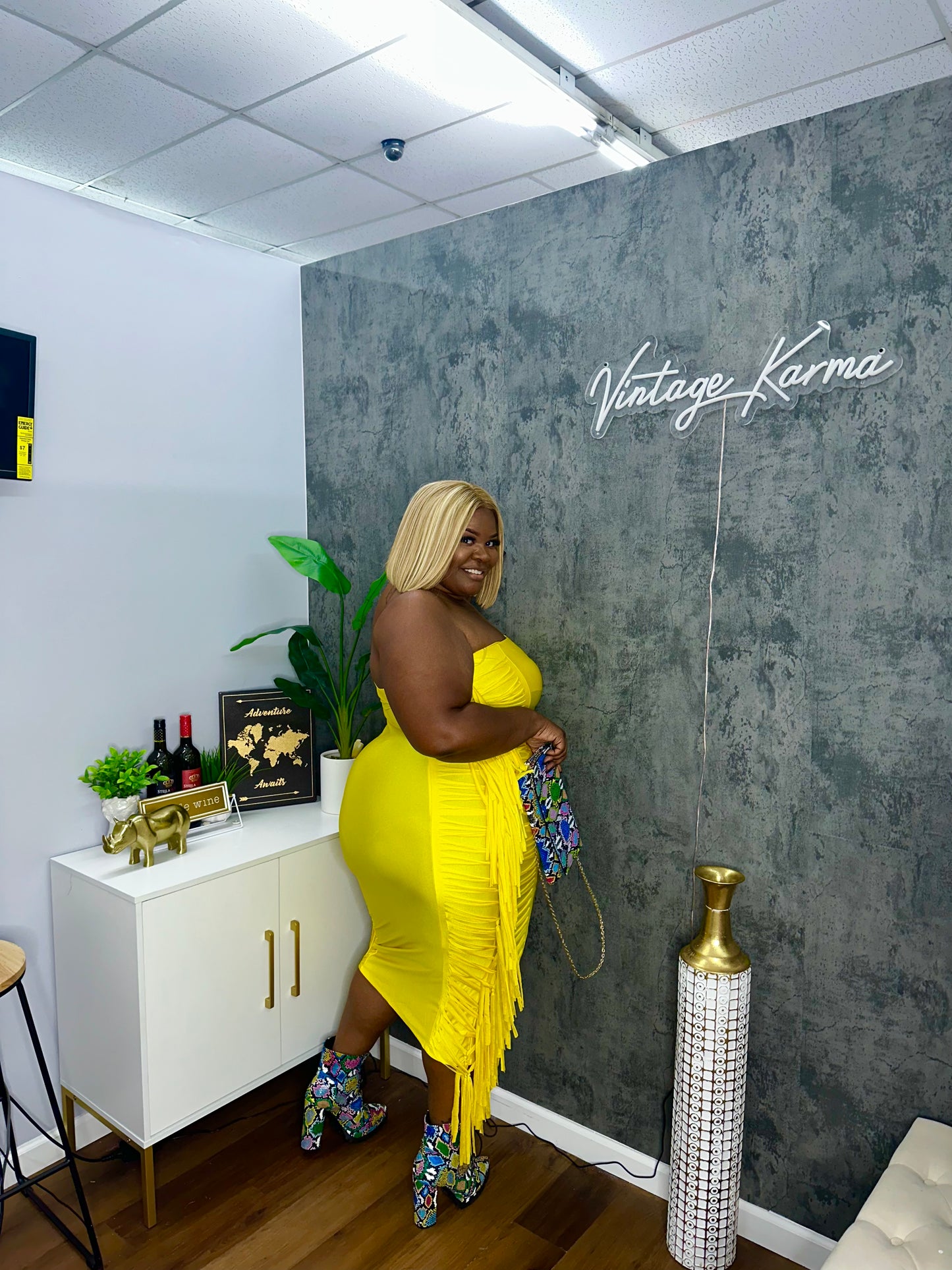 VK Fringe Midi Dress