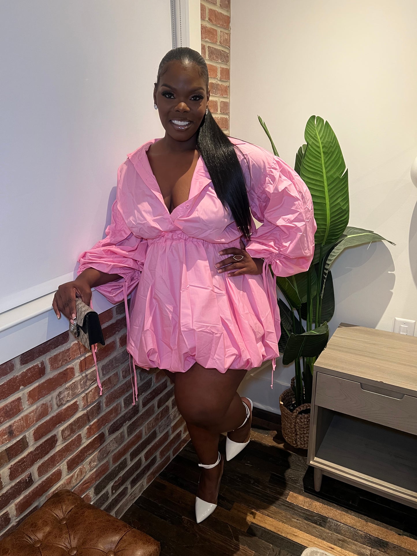 VK Babydoll Pink Bubble Dress