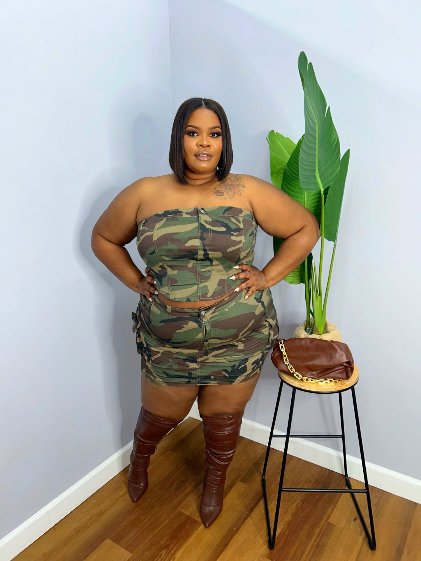 Camo Tube Skirt Set