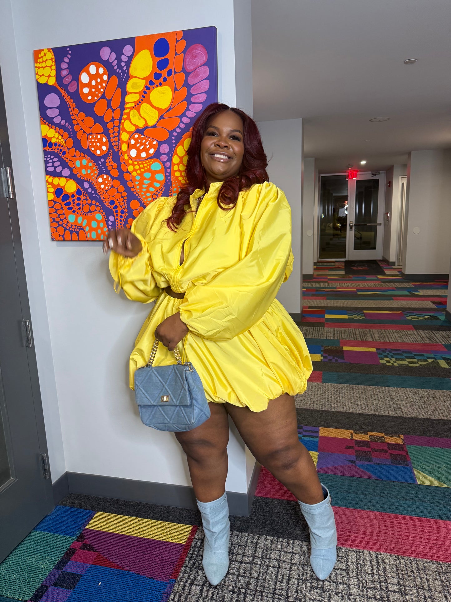Windbreaker Bubble Skirt Set W Jacket