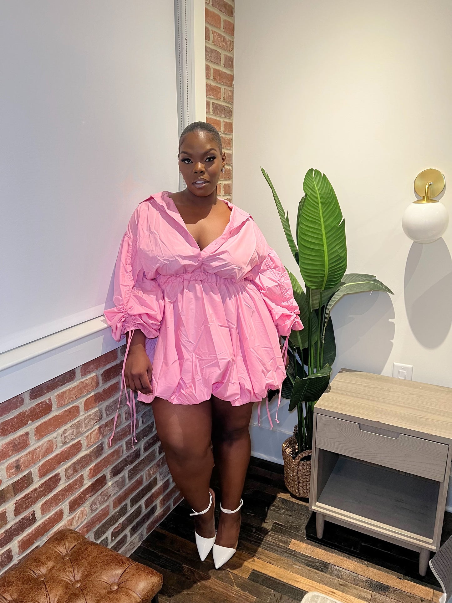 VK Babydoll Pink Bubble Dress