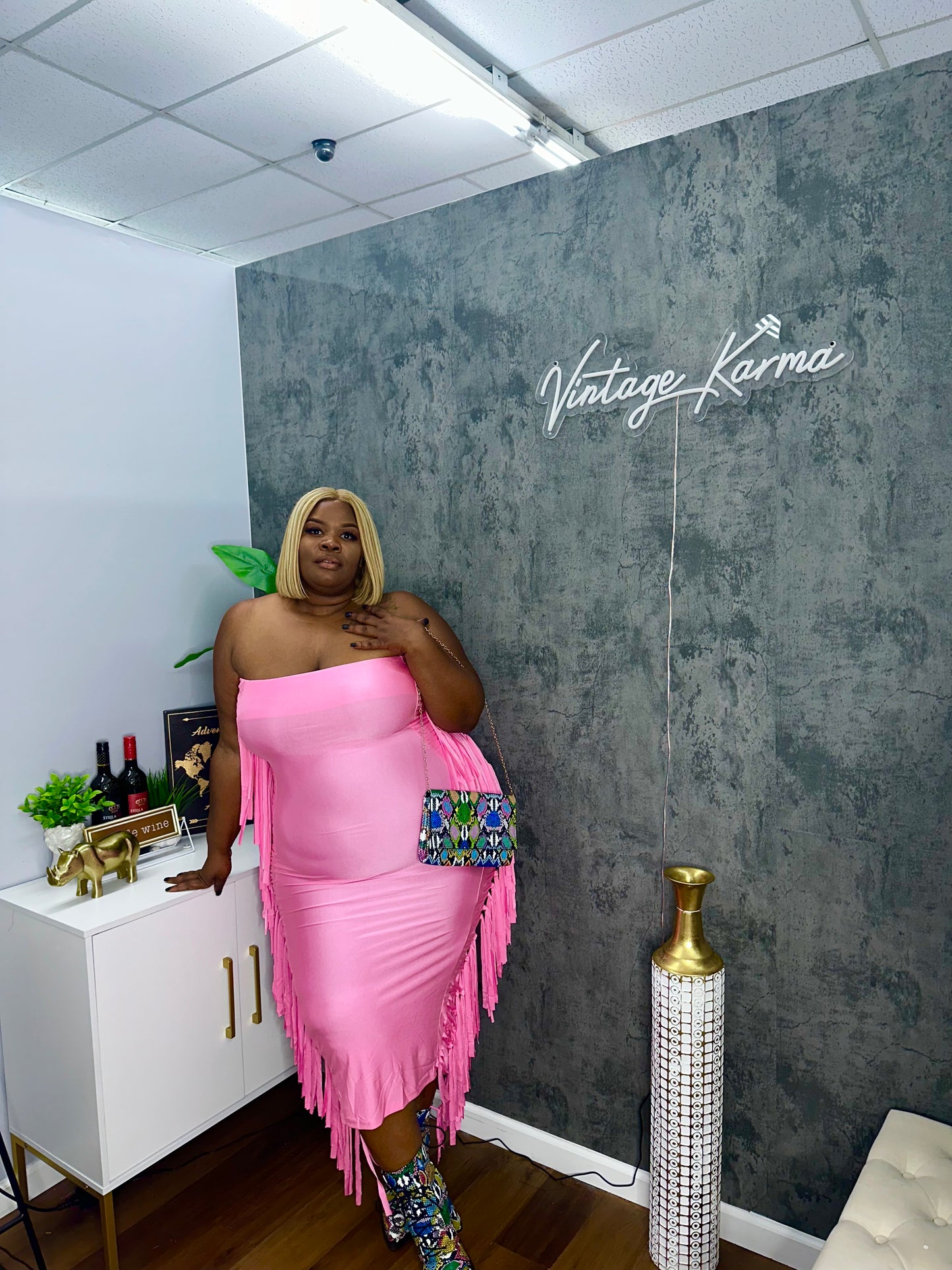 VK Fringe Midi Dress