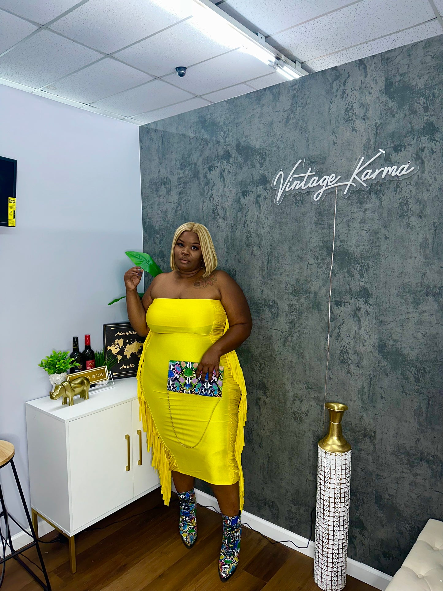 VK Fringe Midi Dress