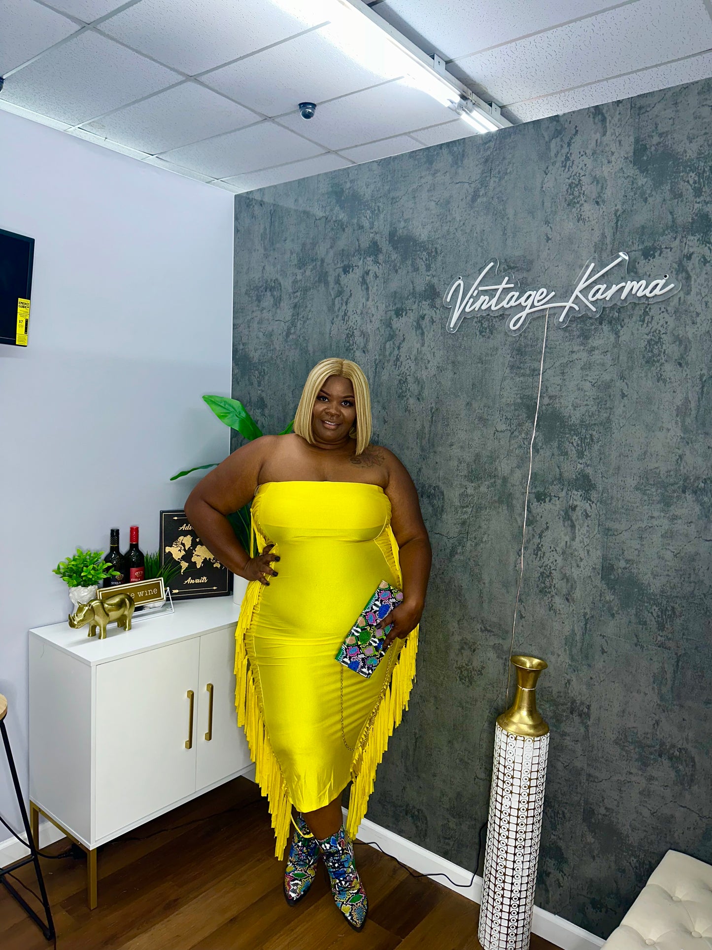 VK Fringe Midi Dress