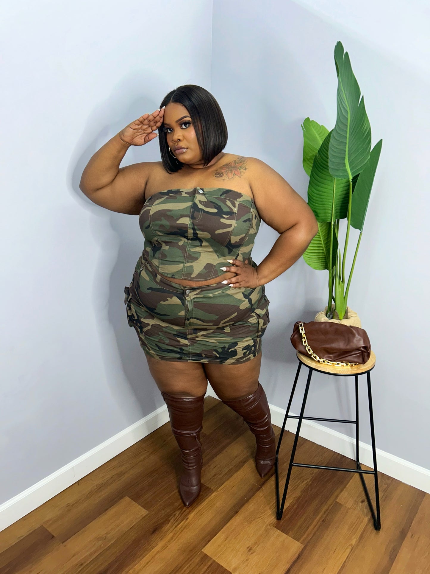 Camo Tube Skirt Set