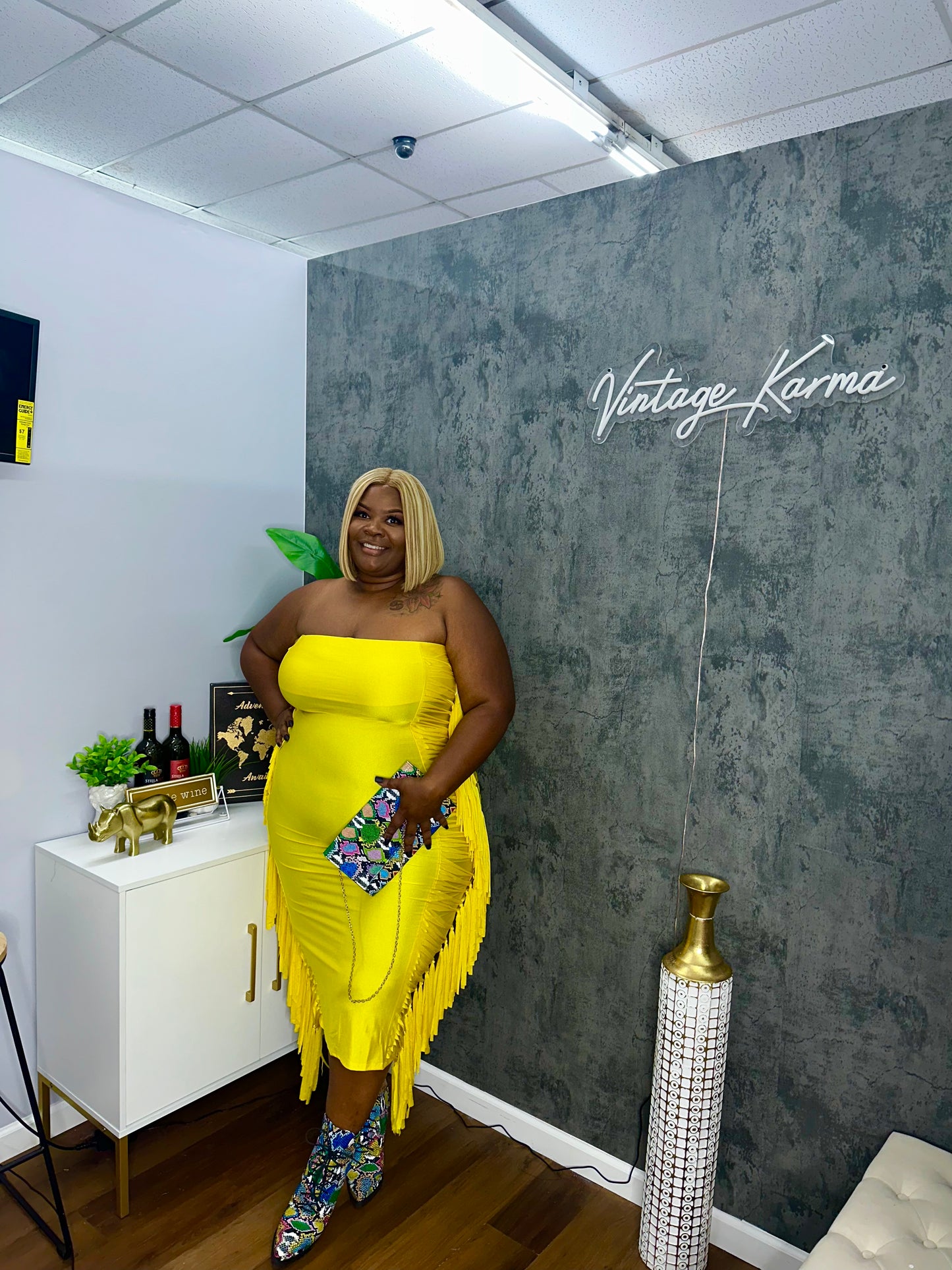 VK Fringe Midi Dress