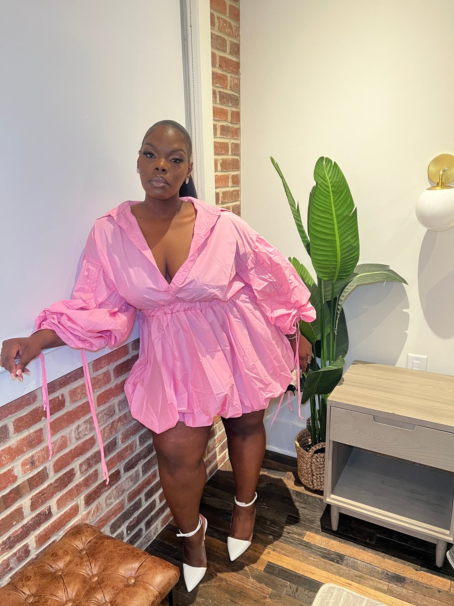 VK Babydoll Pink Bubble Dress