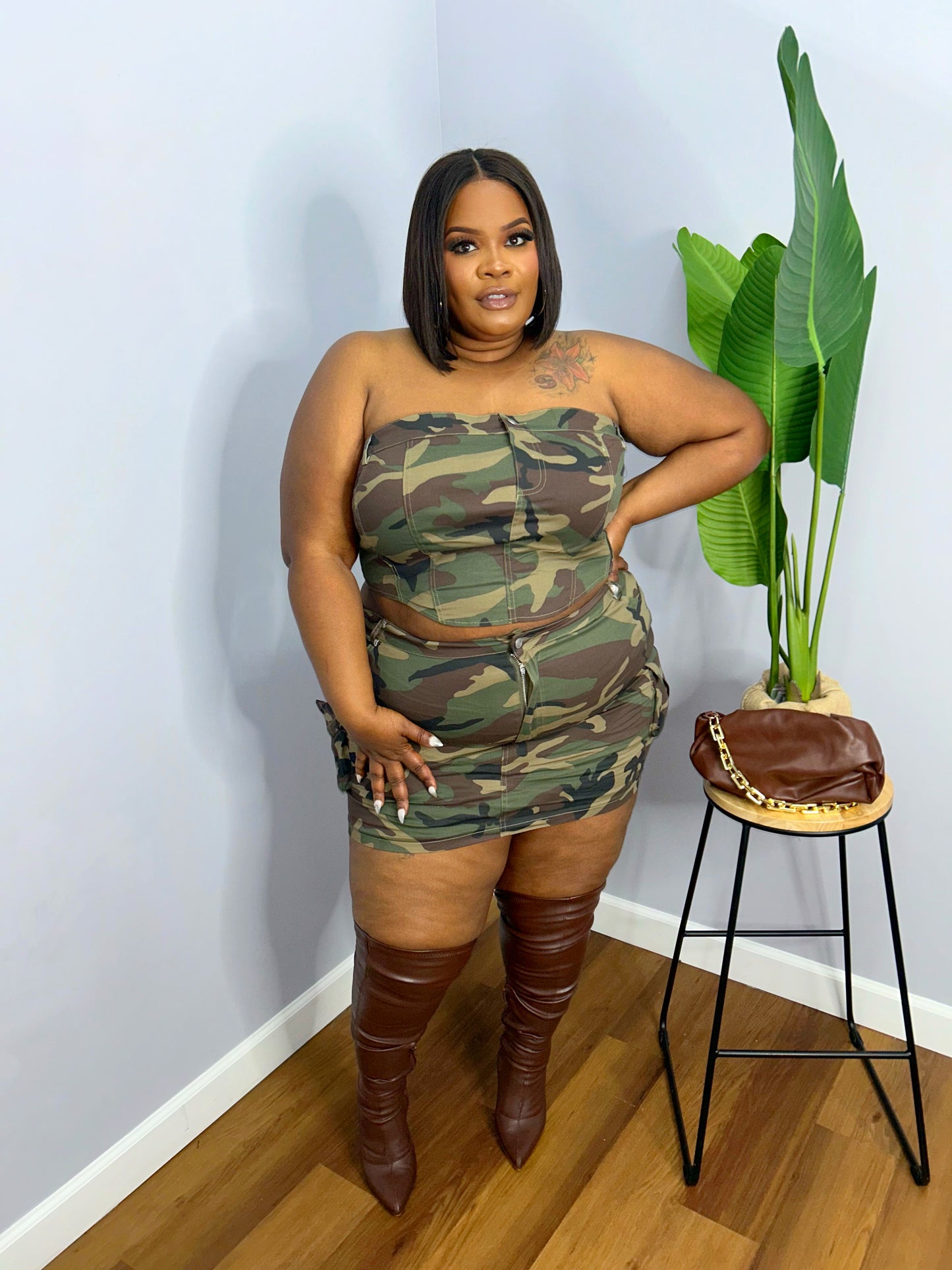 Camo Tube Skirt Set