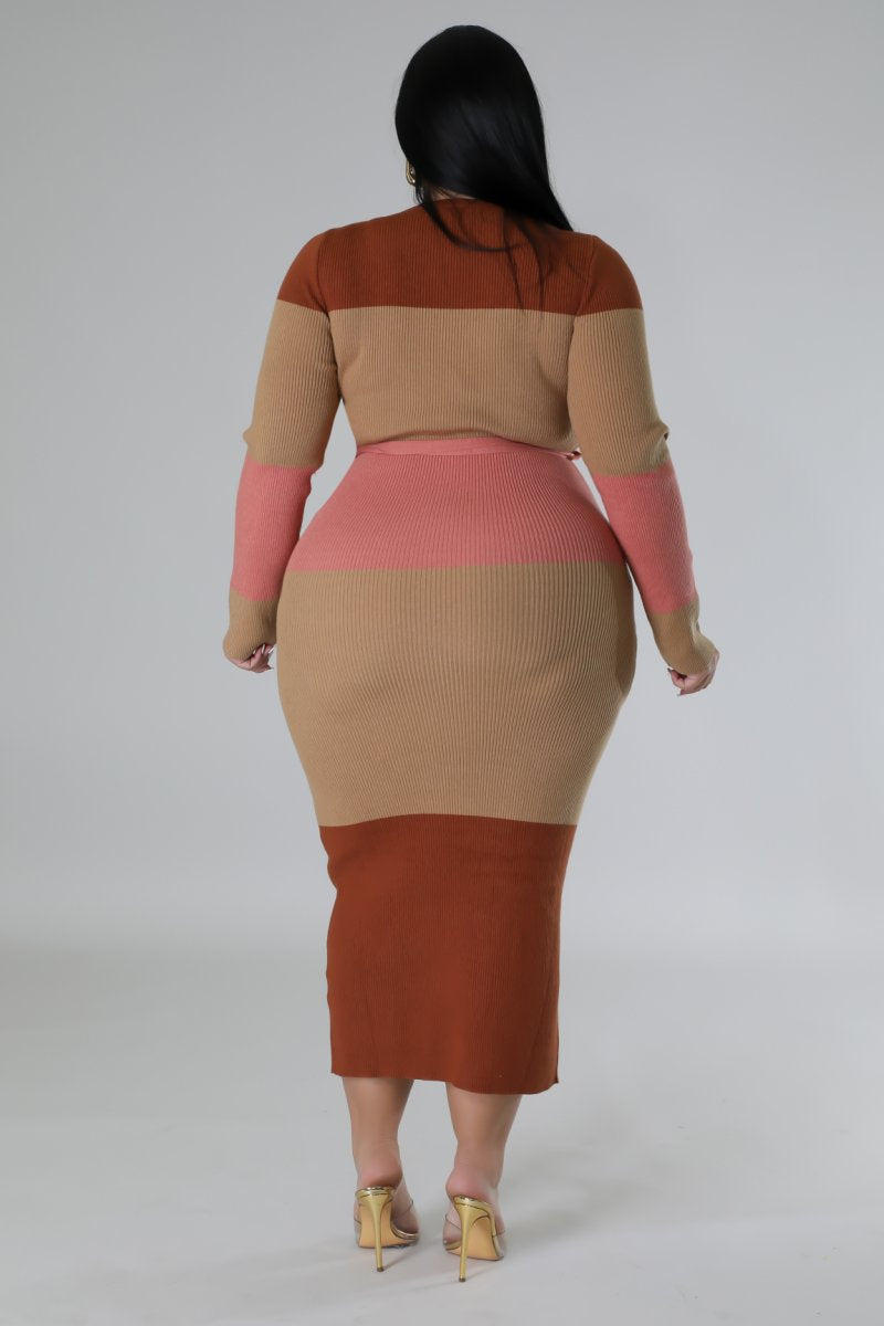 Brown Shugga Midi Dress
