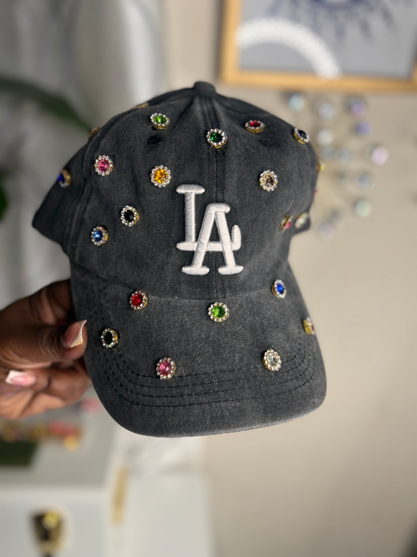 Black LA Studded Hat