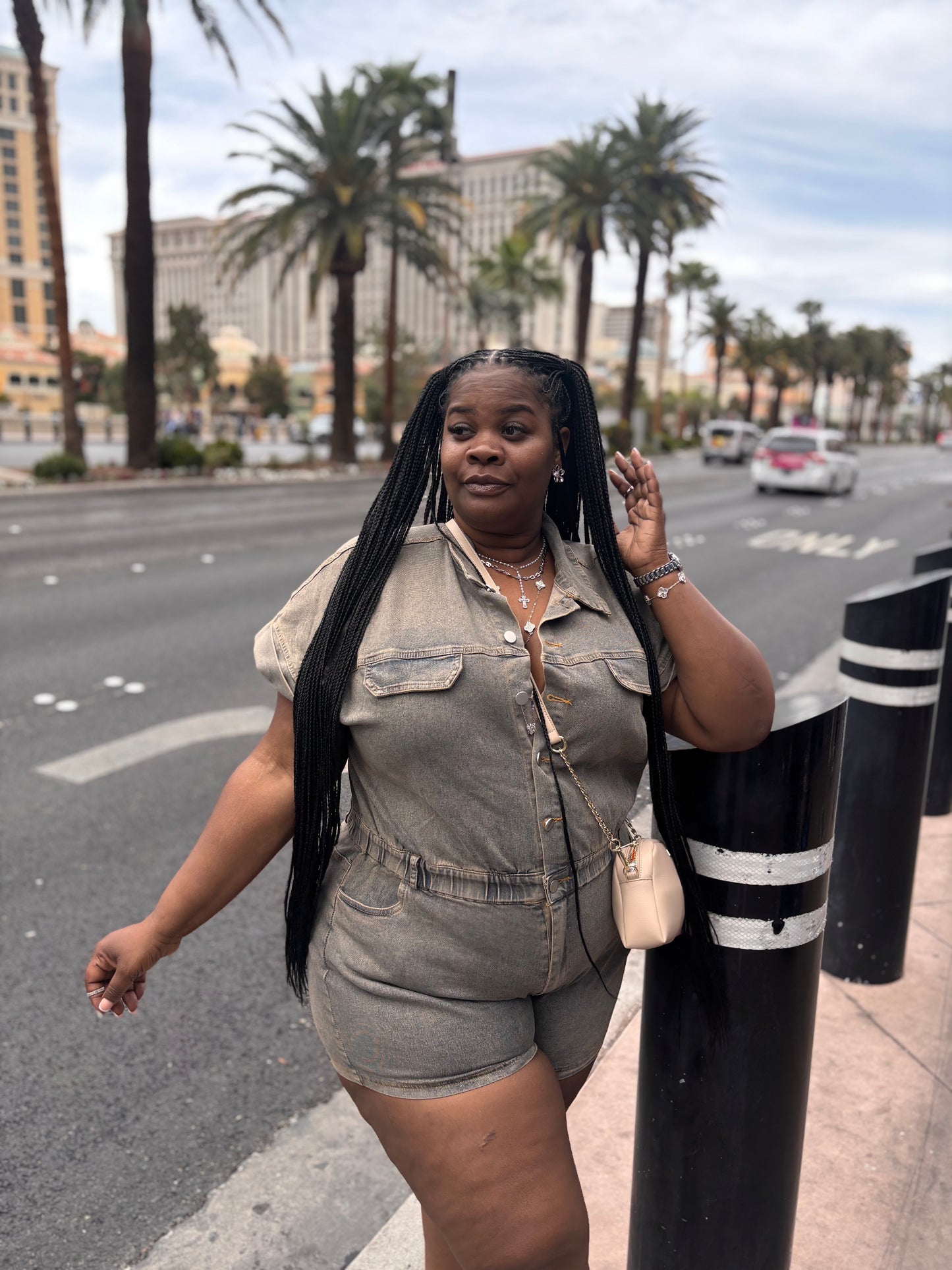 VK Denim Short Romper