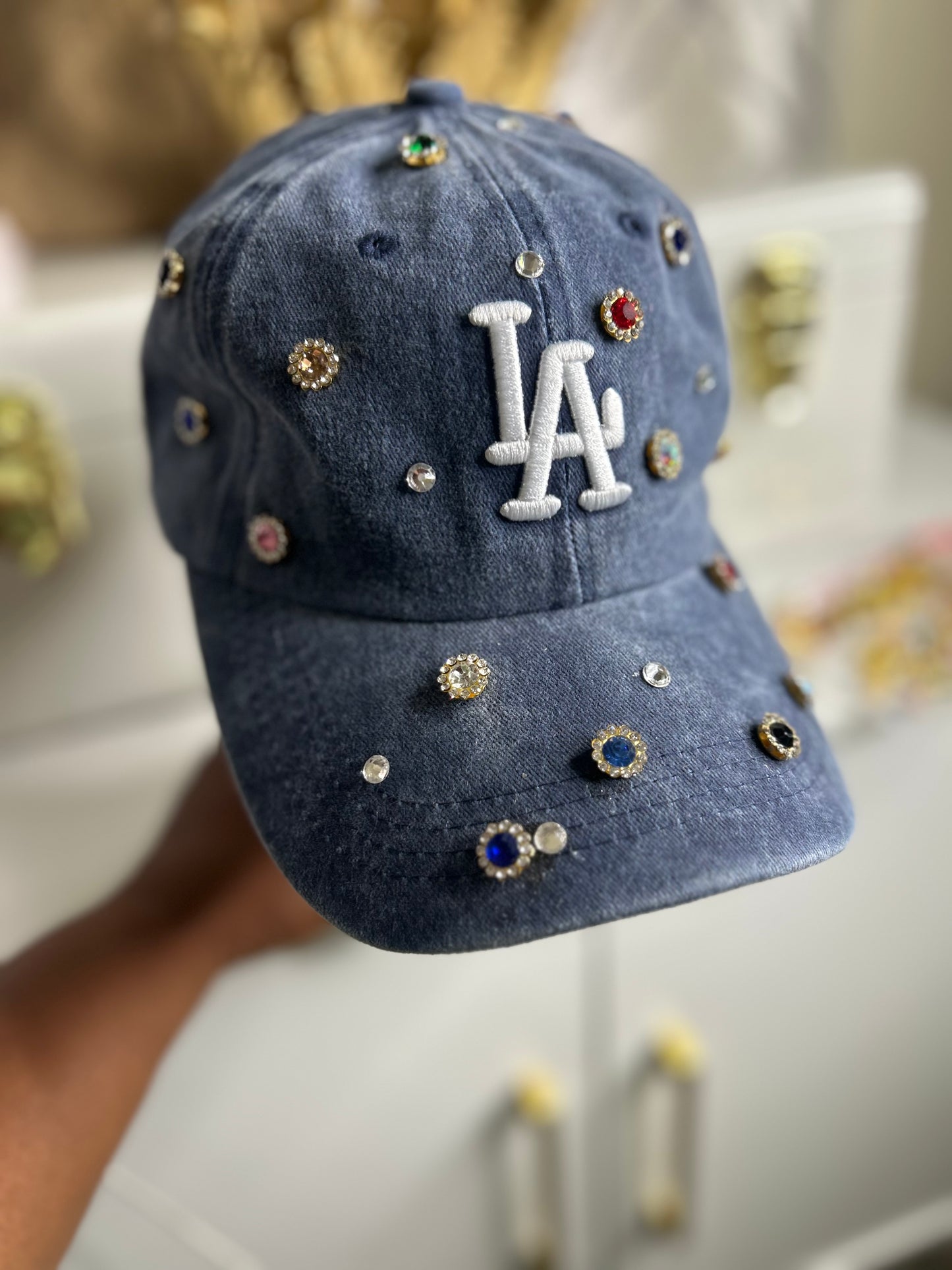 Navy LA Studded Hat