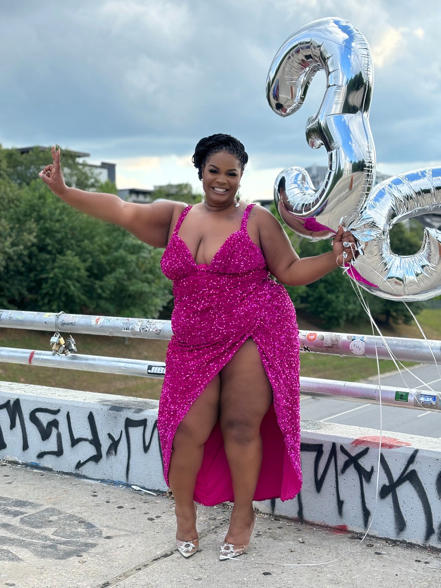 Pink Birthday Sequin Dress