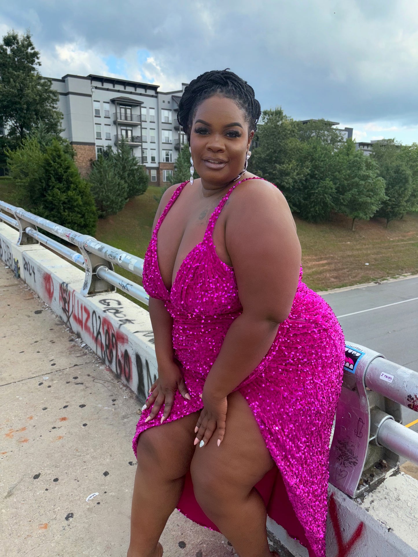 Pink Birthday Sequin Dress