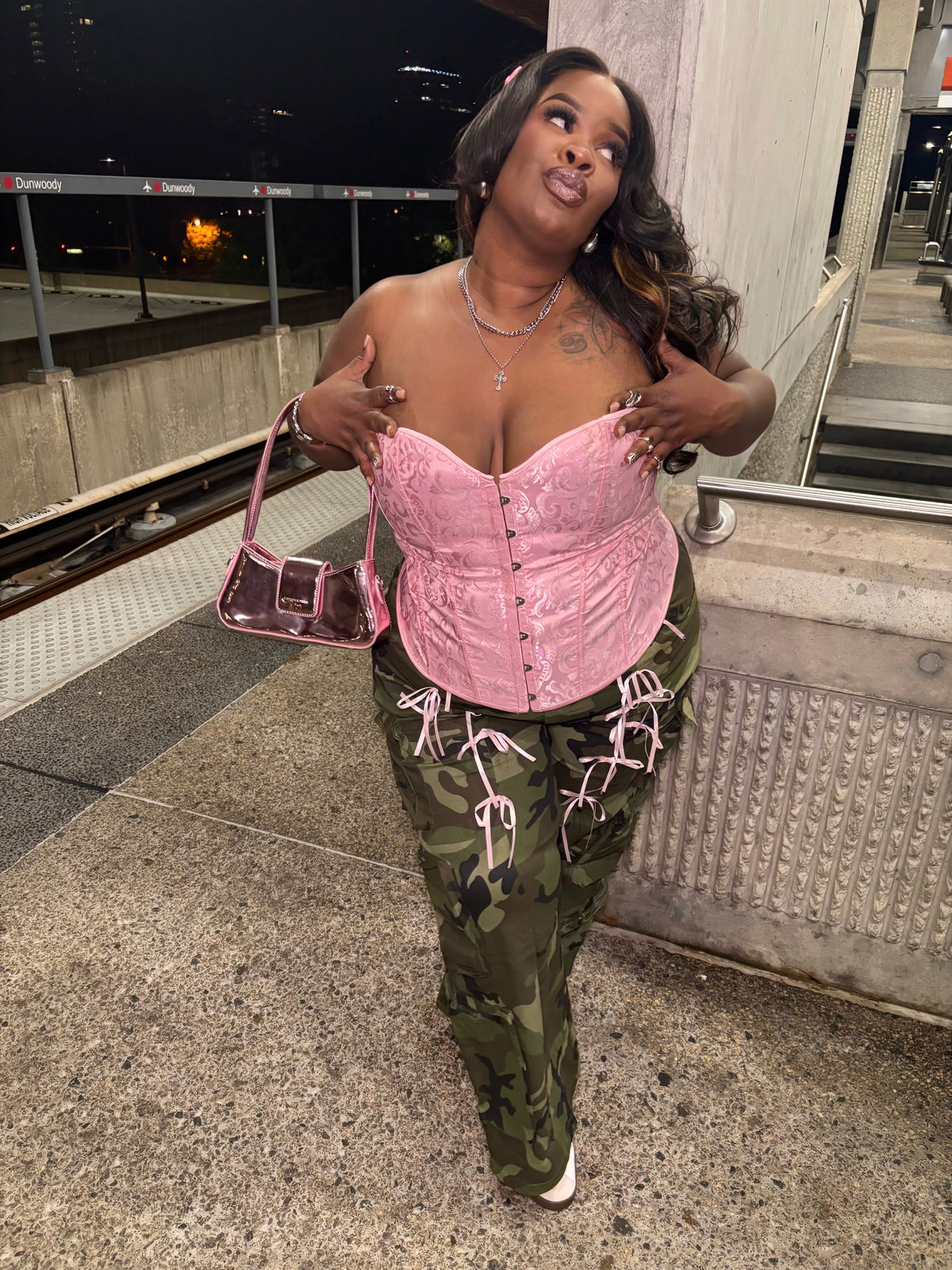 VK Pink Ribbon Cargo Pants