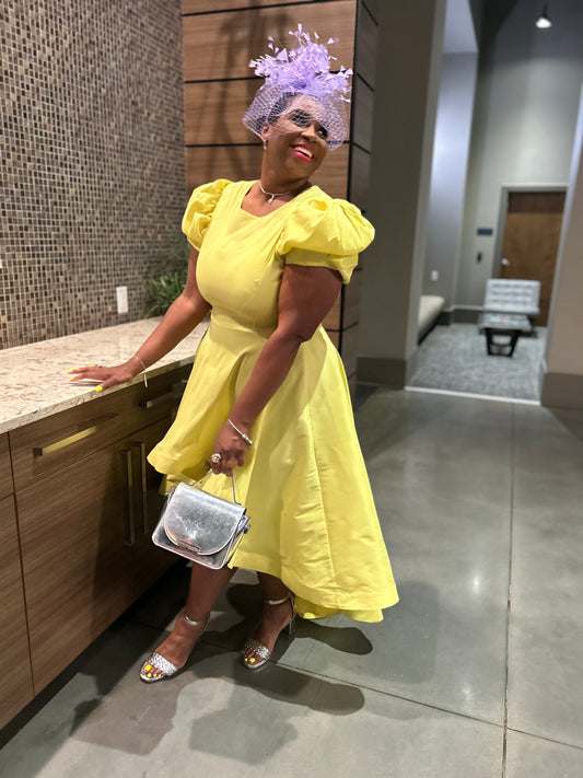 Southern Belle Tea Dress Yellow