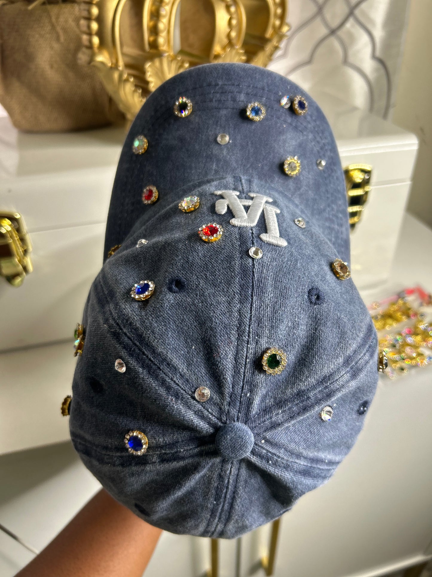 Navy LA Studded Hat