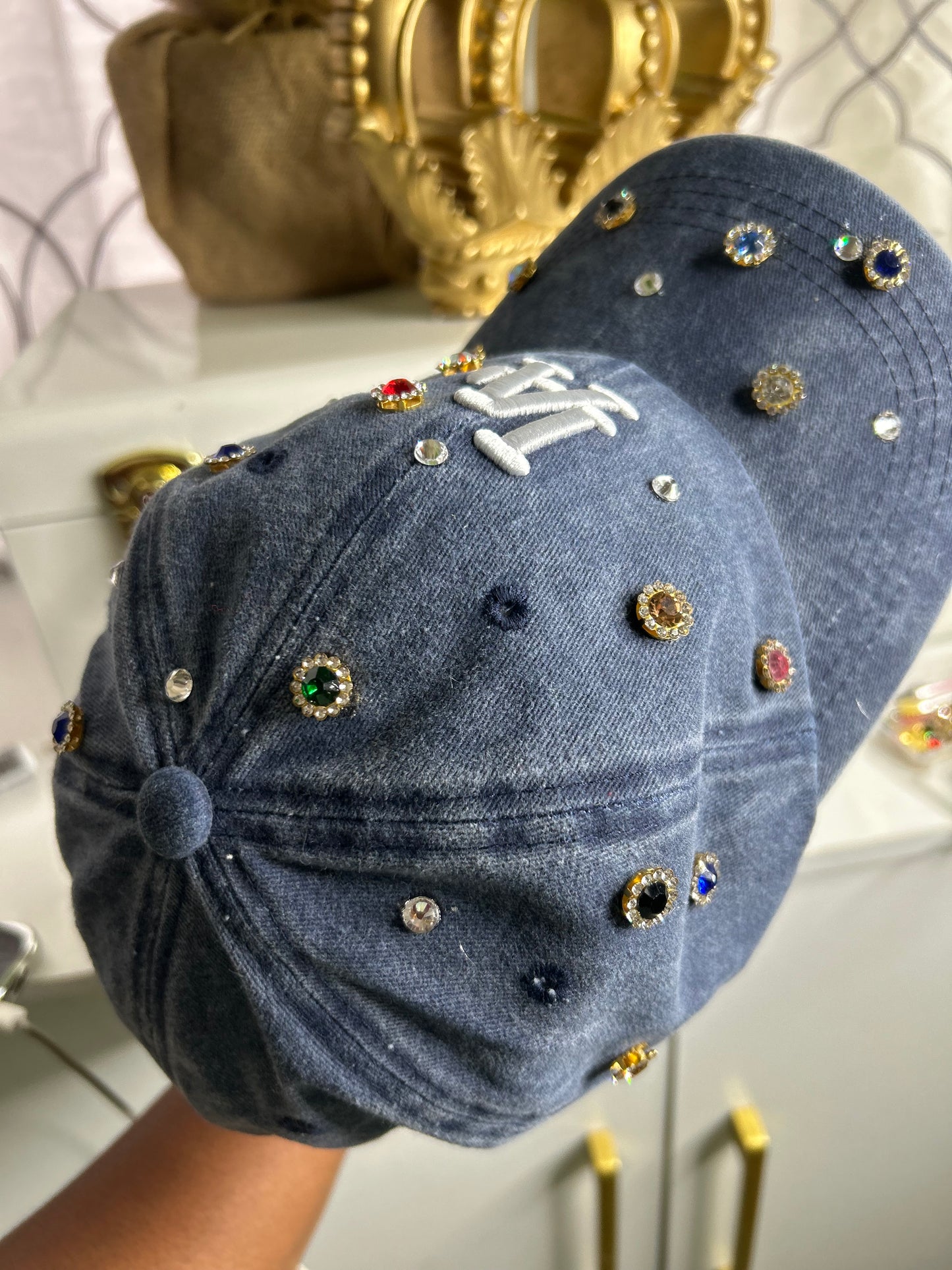 Navy LA Studded Hat