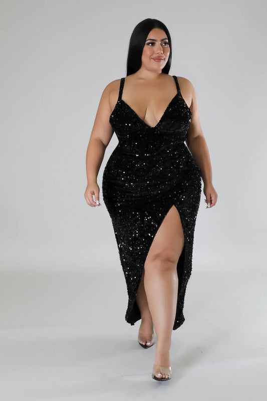 Birthday Sequin Dress Black