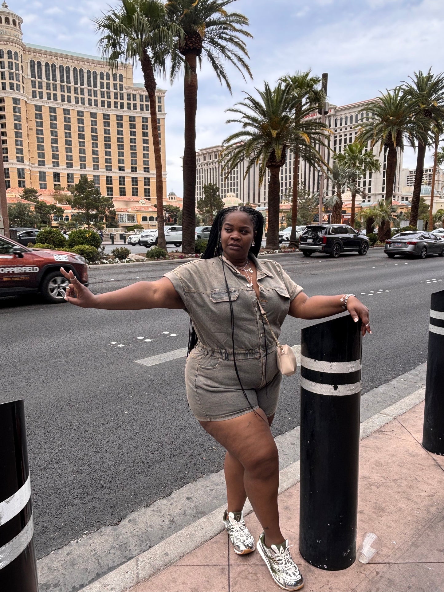 VK Denim Short Romper