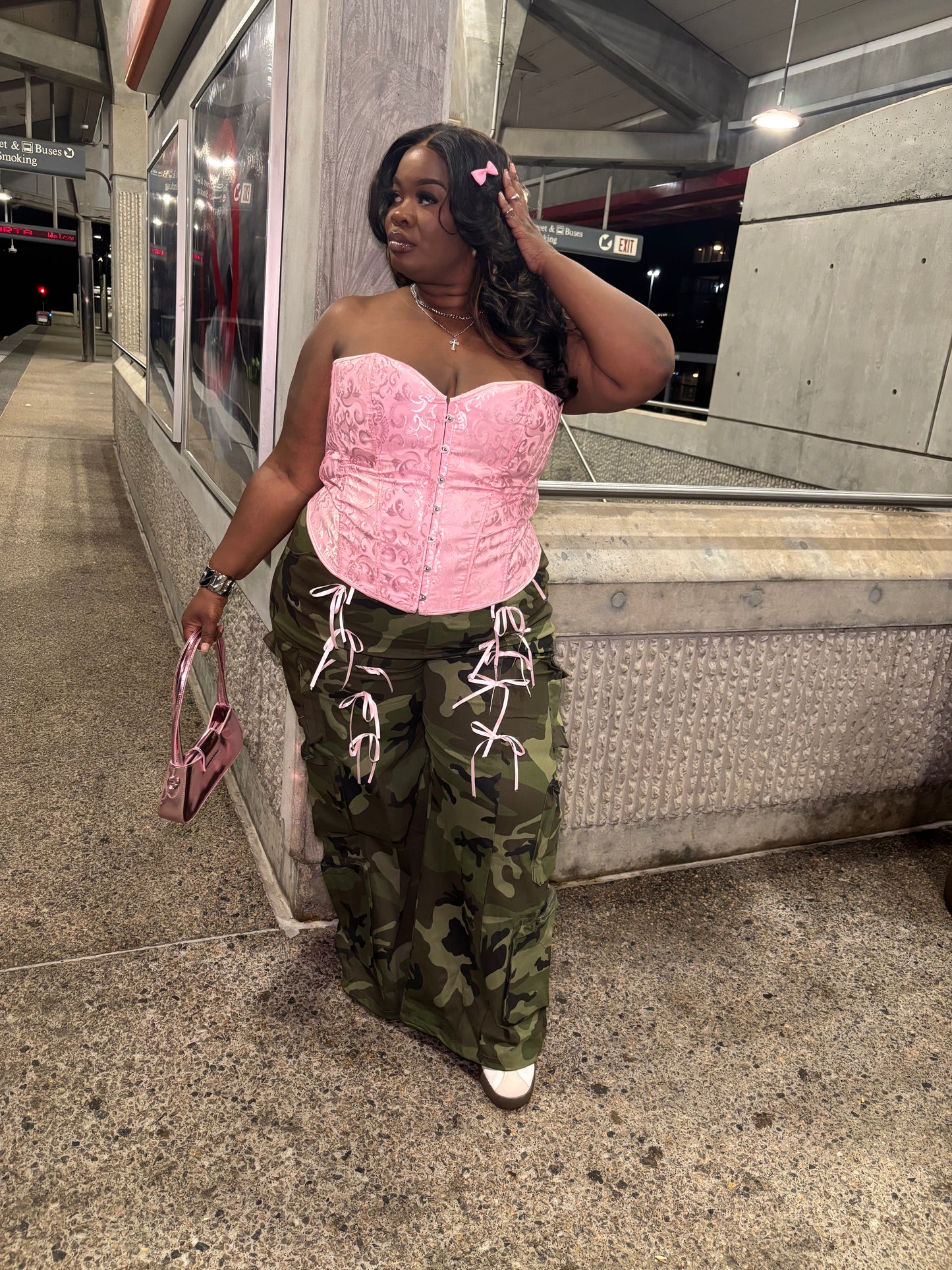 VK Pink Ribbon Cargo Pants
