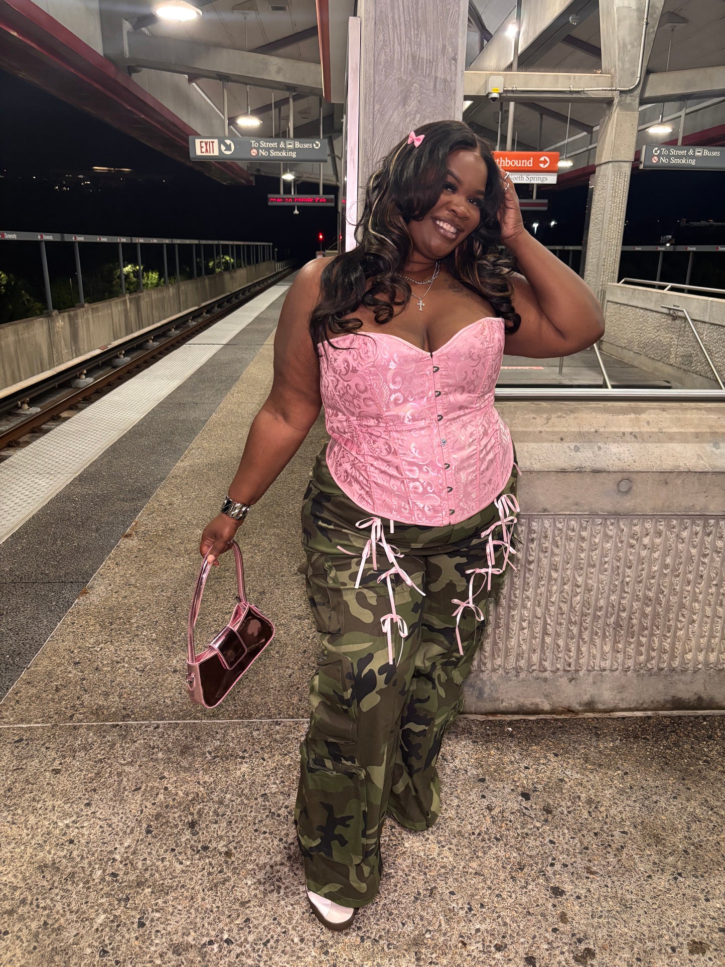 VK Pink Ribbon Cargo Pants