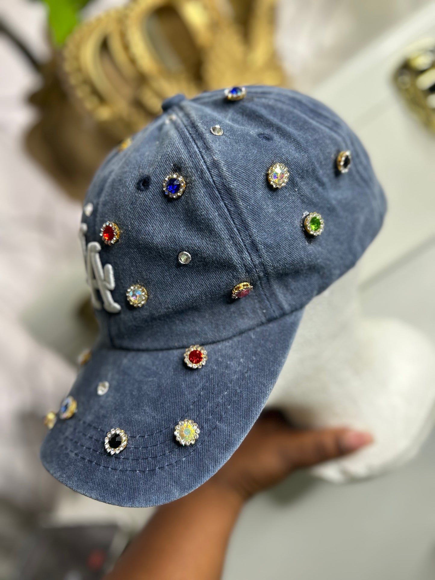 Navy LA Studded Hat