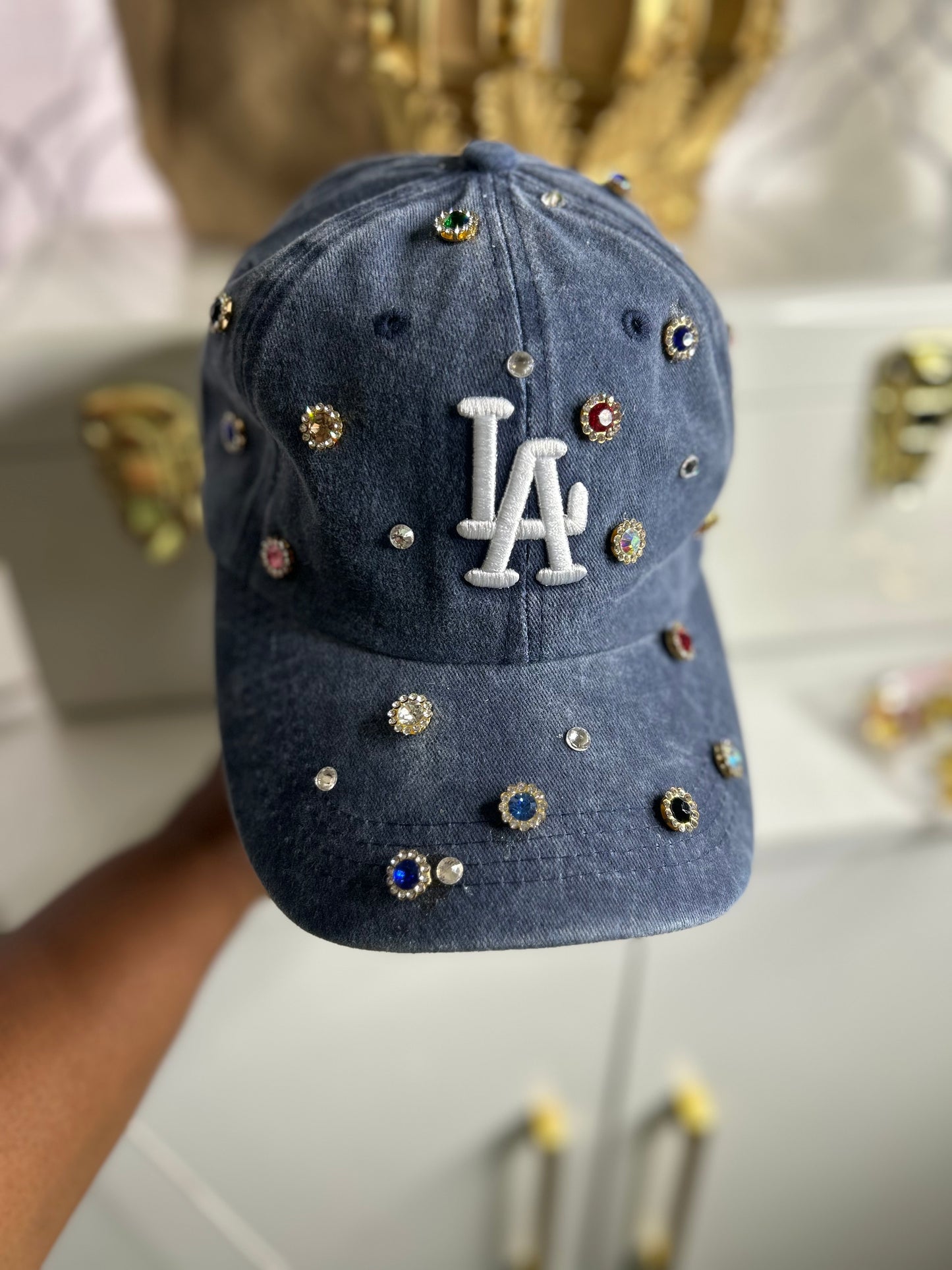 Navy LA Studded Hat