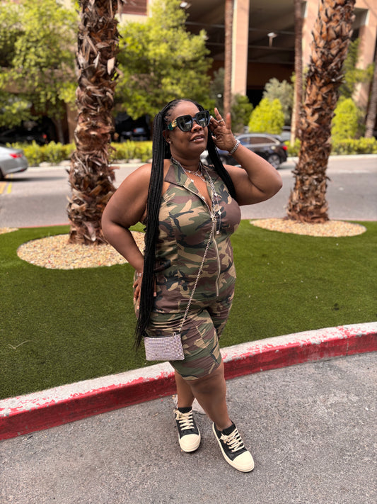 VK Camo Halter Jumpsuit