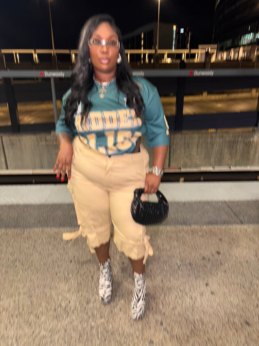 Khaki Belted Jorts